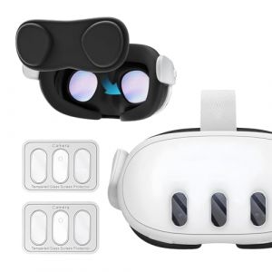 Accessoires pour Méta Quest 3 Kit de Protection 6 Pièces Protection Lentille Transparent et 1 Cache Objectif Protecteur Résistant aux Rayures, Anti-poussière Lavable Légers D'écran per VR (HongShengPengJi, neuf)