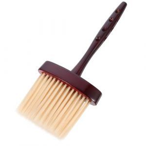GANAZONO Brosse de Coiffeur pour Cou Homme Balai de Nettoyage Manuel Brosse D&eacute;poussi&eacute;rante pour Cheveux Cass&eacute;s Manche Ergonomique Outil de Coiffure Professionnel pour Salon et Usage (JUNEE, neuf)