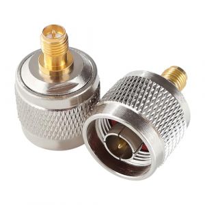 KUOQIY 2 Pi&egrave;ces Cuivre Type N &agrave; RP-SMA Adaptateur, Connecteur M&acirc;le N vers RP-SMA RF Femelle, pour Antenne WiFi Radiodiffusion Radio (KUOQIY STORE, neuf)