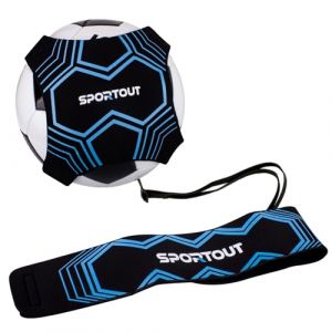 Sportout Football/volleyball/rugby Kick Throw Trainer Solo - Accessoire d'entraînement pour enfants - Réglable - Cadeau pour garçon (bleu) (Sportout, neuf)