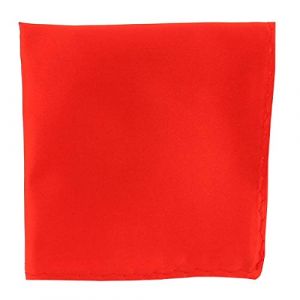 Pochette Costume Rouge - Mouchoir de Poche Homme Rouge - Accessoire Carr&eacute; Poche de Veste - Mariage, C&eacute;r&eacute;monie (cravateSlim FR, neuf)