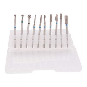 TARSHYRY 10pcs Cuticules Clean Bits Set Nail Tungstten Steel Assortid Gringing Head Tools Manucure Pédicure (Comme montré #63) (Mateisy, neuf)