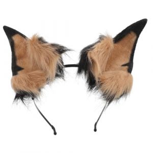 SAFIGLE Serre-t&ecirc;te Oreilles de Chien Peluche pour Adulte D&eacute;guisement Oreilles de Cosplay pour Costume Facile &agrave; Mettre Bandeau Ajustable (Grand Di, neuf)