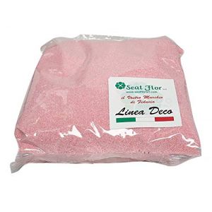 Seat Flor SRL® Sable coloré pour décoration de vases 0,5 mm Sac de 1 kg env. (25 couleurs disponibles) (Rose) (DECOMadeInItaly, neuf)