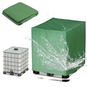 Imperméable Bâche Cuve 1000l /800L/600L/300L ,Bache pour Reservoir Eau de Pluie, 210D Oxford Housse de Protection Container Cuve IBC d'eau de Pluie ,Anti-Poussière (Size:300L : 81*61*100CM,Color:G (dingzhuanbaihuo(品牌已备 跟卖必投), neuf)