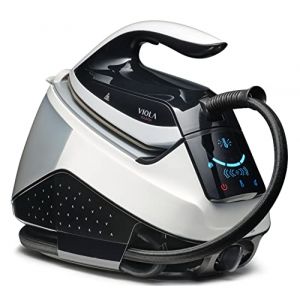 VIOLA Voil&agrave; Centrale Vapeur, Pression de 6,5 bars, &Eacute;cran Tactile, D&eacute;bit Vapeur 400g, Repassage Facile avec Syst&egrave;me sans r&eacute;glage, Legere et Puissante, D&eacute;froissage Vertical, R&eacute;servoir Amovible de 1,7L (SHOPTY?, neuf)