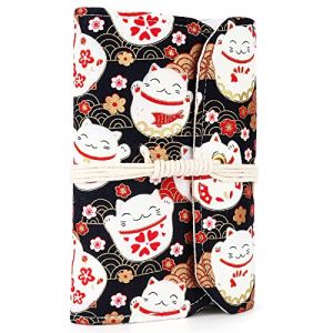 Coopay &Eacute;tui &agrave; Aiguilles Circulaires Fixe, Sac &agrave; Rouleau Compact pour Aiguilles Circulaires, Petit Organisateur pour Aiguilles &agrave; Tricoter Circulaires avec 11 Poches Transparentes &agrave; Fermeture &Eacute;clair (YutongTech, neuf)