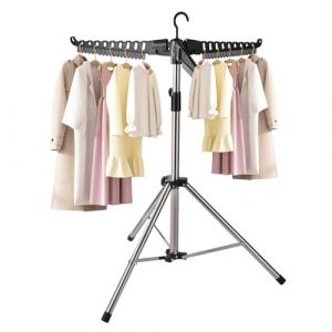 Sinbide Séchoir à Linge Pliable pour Chemises, Peu encombrant, étagère à vêtements Pliable, étendoir à Repasser (Noir) (sinbide-fr, neuf)