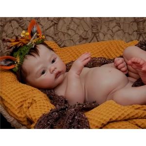 kgniess me Poup&eacute;e Reborn 20 Pouces Lavable &agrave; la Main Reborn Bebe Fille Corps en Vinyle Souple, Poupee Reborn Ressemble &agrave; Un Vrai b&eacute;b&eacute; (Fille aux Yeux Ouverts) (dzxuan, neuf)