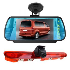 Caméra de recul avec troisième feu Stop pour Peugeot Expert/Traveller, Citroën Jumpy/Space Tourer/Dispatch Toyota ProAce (à partir de 2016) Caméra de recul (Kit de Support 7" 2) (EnRuiGe, neuf)