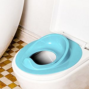 CHIC-CHIC R&eacute;ducteur Toilette Enfant Si&egrave;ge Toilette Enfant R&eacute;ducteur WC Enfant Pliable D&eacute;montable Portable Durable Solide Anti-glissant Compagnon de Voyage (De feuilles, neuf)