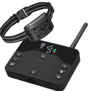 Collier Chien Anti-Fugue T&eacute;l&eacute;commande sans Fil pour Chien Cl&ocirc;ture &eacute;lectronique pour Chien Collier &eacute;lectrique Chien Collier Rappel (INVT-FR, neuf)