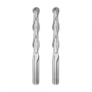 sourcing map 2pcs Bille Bec Effil&eacute; Fraise 6mm Diam&egrave;tre 42mm D&eacute;coupage Longueur 6mm Tige Haute Vitesse Acier 2 Fl&ucirc;tes Spirale Coupe-Haute CNC Routeur Bits (Weisser Berg, neuf)