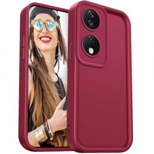DESSEN Coque pour Honor X7b / Honor 90 Smart &Eacute;tui - Silicone Housse Antichoc Protection Cam&eacute;ra Case Portable Souple TPU Cover Bumper, Rouge Vin (Woshanya, neuf)