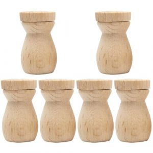 BIUDECO Lot de 6 Pendentifs Diffuseur d'Huile en Bois Flacon Suspendu pour Huiles Essentielles Diffuseur de Parfum Naturel Polyvalent pour Voiture Maison et Bureau Accessoire (XUETN, neuf)