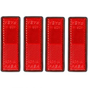 AGRISHOP 4X Catadioptre Rouge Rectangulaire Adhesif Catadioptre pour Vehicule Réflecteur Remorque Signalisation (AGRISHOP, neuf)