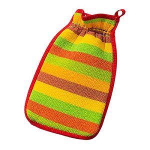 Shower Scrubber Glove - Double-Sided Bathing Mittens for Adults, Back Shower Gloves, Body Scrubber for Spa, Apartment, Home, College Dorm, Double-Sided Shower Scrubber Glove for Adults (honeis, neuf)