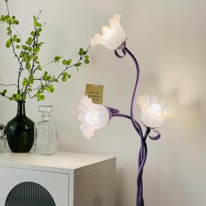 meibeileil Fleur Lampadaire Sur Pied Salon,DIY Arc Lampe Salon Avec 3-TêTes Fleurs,Moderne Col De Cygne Dimmable Liseuse Lampadaire,Dopamine DéCo Lampe Sur Pied pour Chambre,Bureau,H170Cm,Violet. (XSRK, neuf)