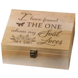 arricraft 1 Bo&icirc;te de souvenir de m&eacute;moire en bois, bo&icirc;te de m&eacute;moire rose avec coffre de souvenir de mariage de couvercles charni&egrave;res pour le stockage de souvenirs d'anniversaire 9.6x7.6x4inch (NBEADS FR, neuf)