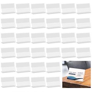 Porte-étiquette Transparent, 40 Pcs Supports d'Étiquettes en Plastique Sont Utilisés pour Afficher les Prix, Porte-Étiquette de Prix en Plastique Pour les Rayons les Boulangeries les Épiceries(6*4cm) (Eastfire, neuf)