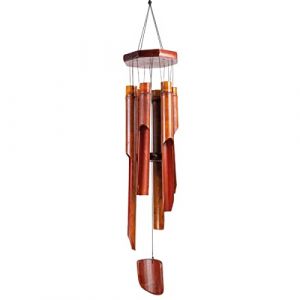 CIM Carillon - Bambou XL - Hauteur Totale: 103cm - Inclus Crochet de Suspension – Décoration résistant aux intempéries - Carillon du Vent (WindSpiele, neuf)