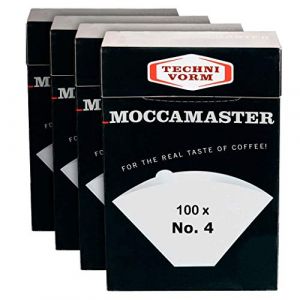 Technivorm Moccamaster 85022 Filtres N°4 en papier, Blanc | Pack 4 boites x 100 filtres (Dustfree24, neuf)