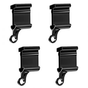 Lot de 4 embouts pour rail de rideau flexible et pliable pour rails de rideaux pour camping-car, fenêtre de douche, noir (chuck11, neuf)