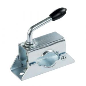 Bride acier pour fixation roue jockey, diam. 48 mm, avec poignée de blocage (Novoo France, neuf)