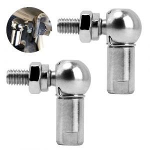 2 Pièces CS13 M8 L Forme Joint à Rotule Roulement,M8*1.25 mm Filetage à Droite,Autolubrifiant Embouts de Biellette Tige Filetée,Joints à Rotule de Liaison Angulaire avec Clip à Ressort (HONGXIX, neuf)