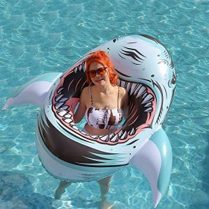 Flotteur de Requin Gonflable, à Monter sur la Piscine, pour Enfants et Adultes, bouée de Natation géante Gonflable pour Piscine (Kitery, neuf)
