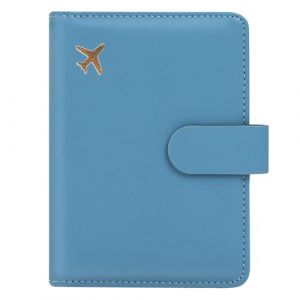 ILIYAH Protege Passeport Francais Pochette Passeport Voyage Blocage RFID Porte Passeport &eacute;tui Passeport Fentes pour Cartes Porte-stylos Fermeture Magn&eacute;tique（Bleu） (Iliyah, neuf)