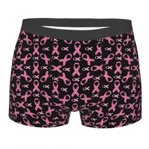 peiyeety Sensibilisation au Cancer du Sein Ruban d'amour Rose sous-v&ecirc;tements pour Hommes Boxer imprim&eacute; l&eacute;opard Slip Marron avec Pochette Souple Boxer Extensible Fantaisie pour Petit ami L (350322MAQQQ, neuf)