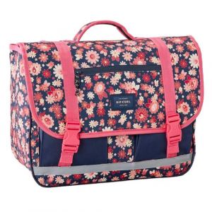 RIP CURL Cartable Fille 38cm imprimé Fleuri Marine/Rose - Sac Scolaire 2 Compartiments - CP CE1 CE2 (rentreediscount, neuf)