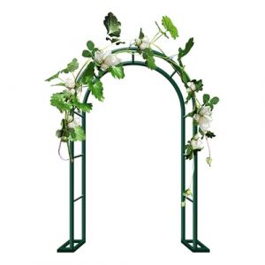 Arche de Jardin en Acier 80cm &agrave; 350cm de Large,Arche &agrave; rosiers m&eacute;tal,Arche de Mariage ext&eacute;rieur,pergola de Jardin Arceau rosiers Support Plantes Grimpantes(Vert,L160xW40xH220cm) (FXXYJGS, neuf)