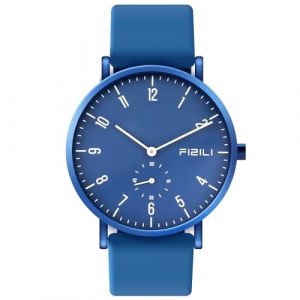 Dayllon Montre pour Homme, Minimaliste, Ultra Fine, &eacute;tanche, Tendance, d&eacute;contract&eacute;e, de Luxe, analogique, &agrave; Quartz (Bleu Blanc) (Youyouzijin, neuf)
