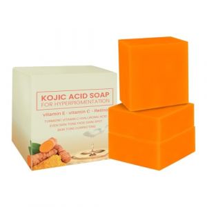 Savon Au Curcuma Pour Éclaircir La Peau - 100g Savon Curcuma Savon Éclaircissant - Savon Liquide Nettoyant Pour Le Visage Au Curcuma Exfoliant Naturel Éclaircissant Pour La Peau (minhuk, neuf)