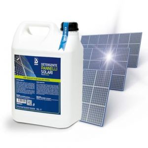 2BM SOLAR CLEAN 5L Nettoyant sp&eacute;cifique pour panneaux photovolta&iuml;ques et solaires, Antistatique, haute puissance nettoyante, &eacute;limination rapide de la salet&eacute;, de la suie et de la fum&eacute;e, sans opacit&eacute; (KONKE SRL, neuf)