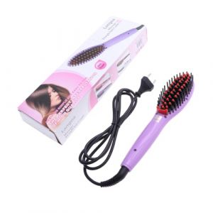 minkissy Peigne Lisseur pour Cheveux avec Brosse Lissante Peigne Lisseur Anti-br&ucirc;lure pour D&eacute;m&ecirc;ler et Lisser Cheveux Prise Europ&eacute;enne (Prettbeauty, neuf)