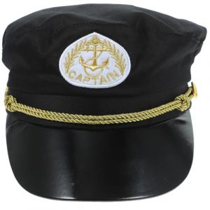 ifundom Chapeau de Capitaine Marin Garçon Fille Noir Bonnet Coton Confortable pour Fêtes Performance Scénique et Cosplay Décoratif et Léger pour Soirées Yacht (Tabitha Tam, neuf)