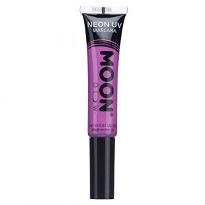 Moon Glow Mascara UV néon | Couleur néon vive, brille sous un éclairage UV | Maquillage néon, violet foncé, 15 ml (paquet de 1) (NeonBeauty, neuf)