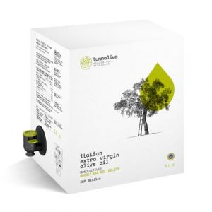 Huile EVO Tunnaliva - Huile d'Olive Extra Vierge Italienne - 100% Nocellara del Belice - IGP Sicile - 5 Litres Bag-in-box (Tunnaliva | Oleicoltori Siciliani, neuf)