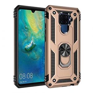 nh Coque Huawei P Smart 2020 avec Aimant Anneau Support, 360° Double Couche Renforcée Défense Bumper Antichoc Armure Housse Etui avec Protection écran pour Huawei P Smart 2020, Or (XingyunShanGJia, neuf)