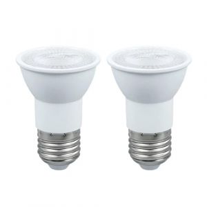 eufeifeiegds Lot de 2 ampoules LED PAR16 5 W, lentille 38 degr&eacute;s, 110 V, 230, JDR E26, E27, spot sur rail, culot &agrave; vis 50(WARM WHITE 3000K_NON-DIMMABLE) (zhanchifeixiang, neuf)