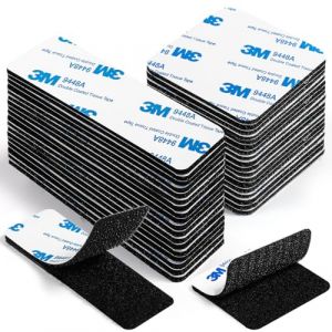 LLNRC Scratch Autocollant Double Face,Bande Scratch Agrippantes Adhésives Extra Fort,12 Pièces Noir Puissant Double Face Réutilisable pour Ménage,Bricolage (LLNRC-EU Store, neuf)