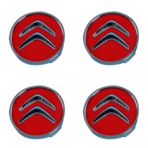 SXDZHK Auto Cache Moyeux pour Citroen DS3 2009-2014, Cache Moyeu Centre de Jante Capuchons Cache de Roue Centrale D'emblème Antirouille PoussièRe DéCoration Accessoires 4PCS,Red-60MM (yihuijialaile, neuf)