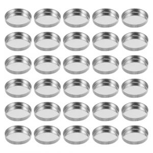 Didiseaon Lot de 30 Godets Ronds M&eacute;talliques Vides 26 MM X 5 MM pour Palette de Fards &agrave; Paupi&egrave;res et Blush Rechargeables Palette de Maquillage DIY Portable Bo&icirc;te de Rangement Cosm&eacute;tique (Merkowski, neuf)