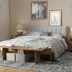 AICA Lot de 2 Panneaux Muraux D&eacute;coratifs Acoustiques Bois MDF 240x60cm Ch&ecirc;ne blanc AntiBruit, Facile &agrave; Poser (AICA  Sanitaire, neuf)