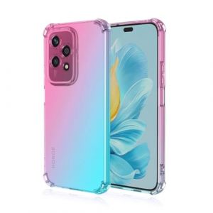 JIAFEI Coque pour Honor 200 Lite 5G Étui Protecteur en Souple Silicone TPU Antichoc Housse de Protection en Couleur Dégradée Compatible avec Honor 200 Lite 5G Rose/Vert (Jiafei, neuf)