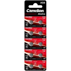AGI Pile Bouton alcaline Camelion AG6/LR69/LR921/371 d'origine (FOTON, neuf)