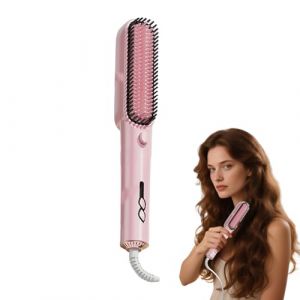 Lisseur Brosse Professionnel - Technologie Ionique Lissage Parfait Brosse Cheveux,Accessoire Coiffure Portable, Brosse Chauffante Confortable Pour Voyage (yonghue, neuf)